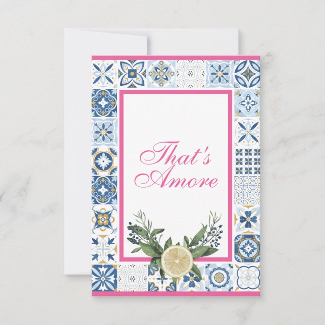 Invitación Esa es Amore Card para Susan - con limón 3,5 x 5" (Anverso)