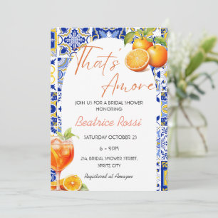 Invitación Esa es Amore Spritz Citrus Bridal Shower