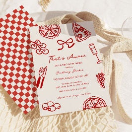 Invitación Esa es la ducha de novias italiana Amore Pizza