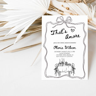 Invitación Esa es la ducha de novias más - mesa de banquete i