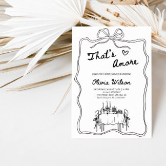 Invitación Esa es la ducha de novias más - mesa de banquete i