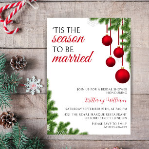 Invitación Ésa es la estación para ser Navidades casados