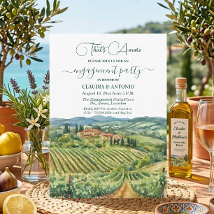 Invitación Esa es la fiesta de compromiso de la viña italiana