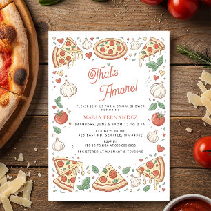 Invitación Esa es la fiesta de pizza italiana Amore Despedida