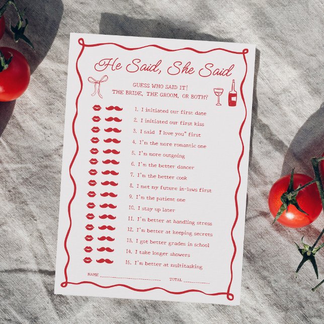 Invitación Esa Es Más Bridal Shower Dijo Que Dijo Juego (Subido por el creador)