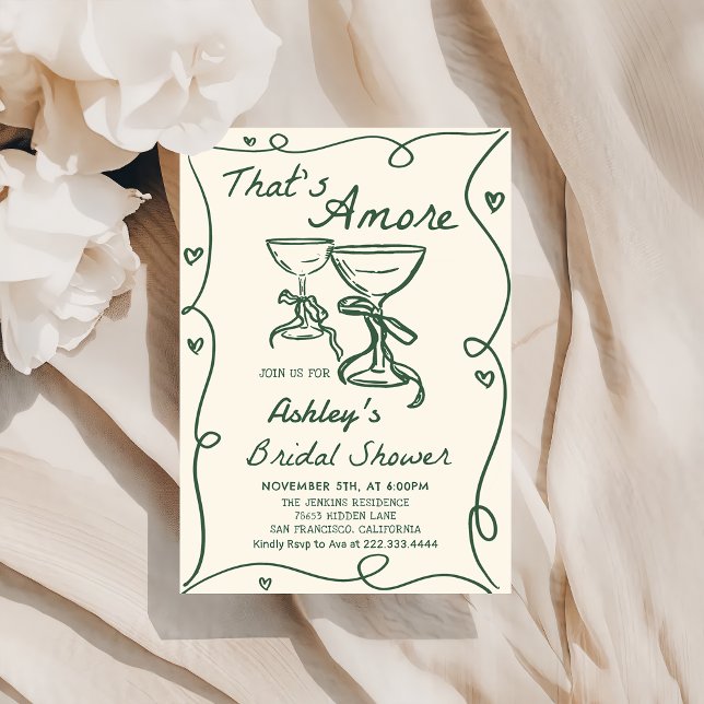 Invitación Esa es otra ducha de novia de mano de un italiano (Subido por el creador)