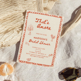 Invitación Esa es otra ducha de novia de mano de un italiano