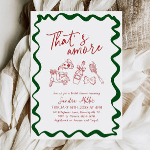 Invitación Esa es otra ducha de novia italiana de mano