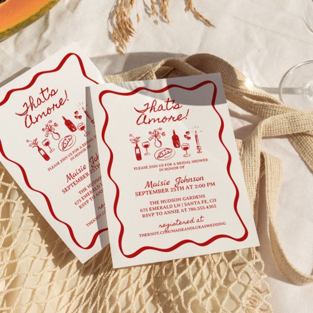 Invitación Esa es otra ducha de novia italiana en la frontera (Subido por el creador)