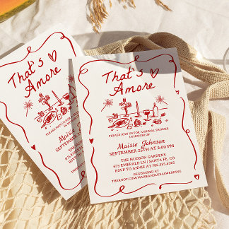 Invitación Esa es otra ducha de novia temática italiana
