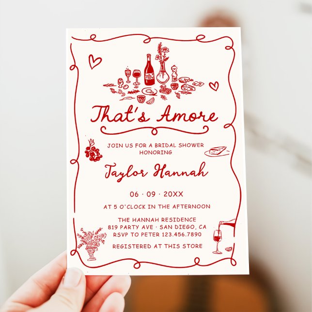 Invitación Esa es otra ducha de novias italiana con trenzas d (Subido por el creador)