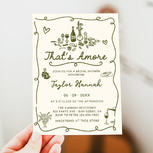 Invitación Esa es otra ducha de novias italiana con trenzas d