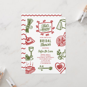 Invitación Esa es otra fantástica ducha de novias de Pasta