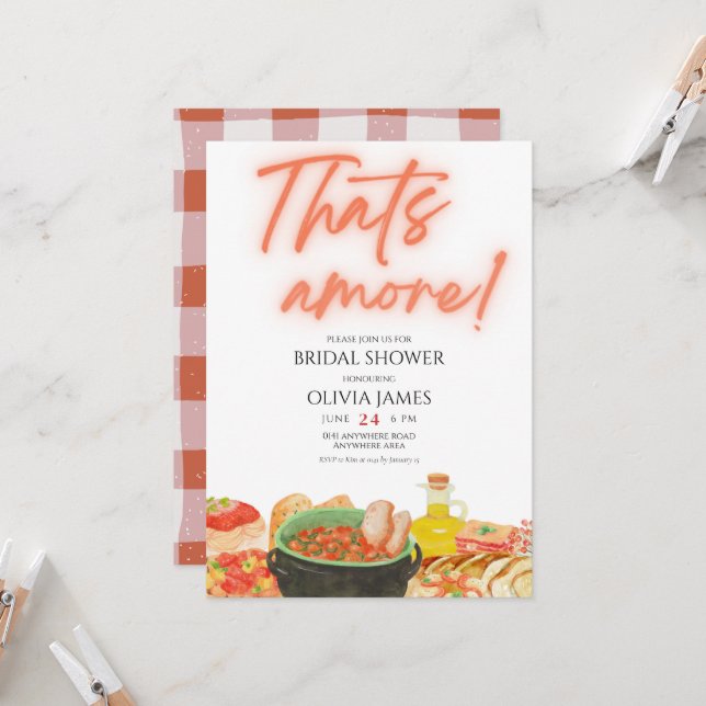 Invitación Esa es una ducha de novia más grande (Anverso/Reverso In Situ)