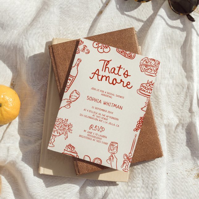 Invitación Esa es una ducha de novias más roja ilustrada (Subido por el creador)