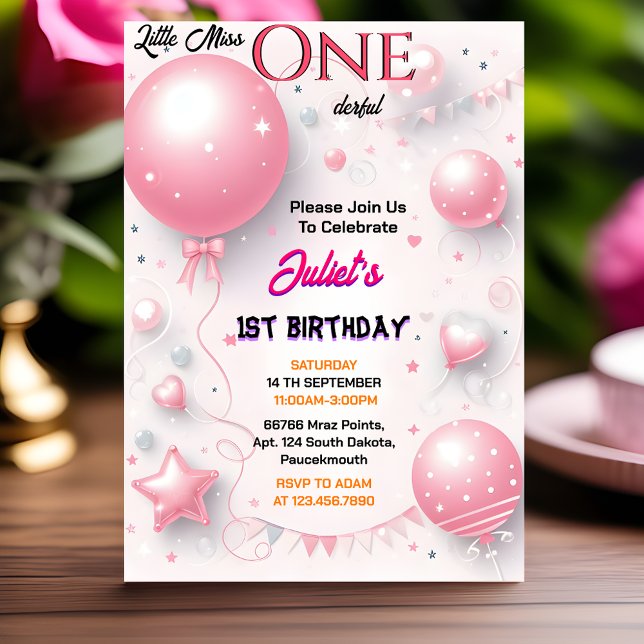 Invitación Esa Reina Curada Pequeña Miss Maravillosa Primer C (Subido por el creador)