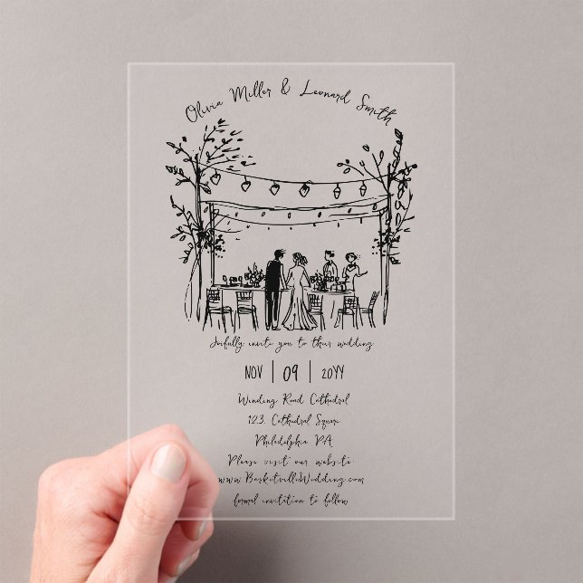 Invitación esbozada por el Boda de verano (Insitu (portátil))