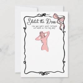 Invitación Esbozar el juego de ducha de novia con la mano de 