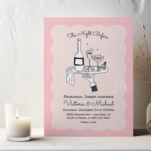 Invitación Esbozo de Doodle Ensayo Funky Cena (Subido por el creador)