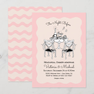 Invitación Esbozo de Doodle Sillas de mesa Ensayos divertidos