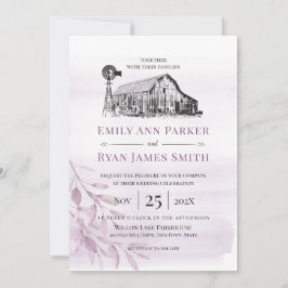 Invitación Esbozo de granjas de campo