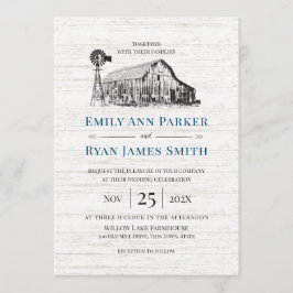 Invitación Esbozo de granjas de campo