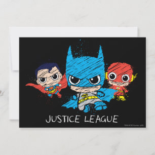 Invitación Esbozo de la Liga de la Justicia Mini