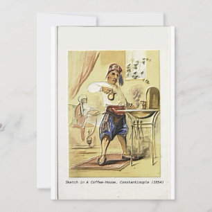 Invitación "Esbozo en una cafetería, Constantinopla (1854)"