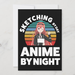 Invitación Esbozo por día Anime por noche Anime