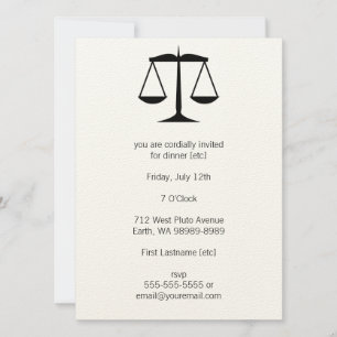 Invitación Escala de justicia (Ley)