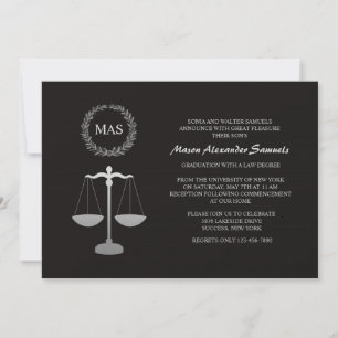 Invitación Escala de Justicia y Graduación de la Facultad de 