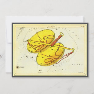 Invitación Escala de Libra Constelación Vintage Espejo de Ura