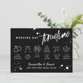 Invitación Escala de tiempo del Boda Grunge Halloween