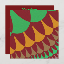 Invitación Escala verde y borgoña