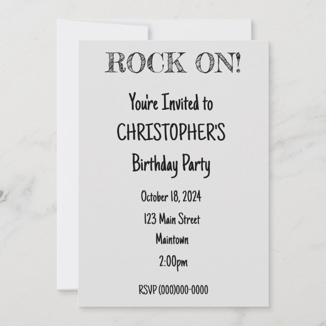 Invitación Escalada en roca (Reverso)