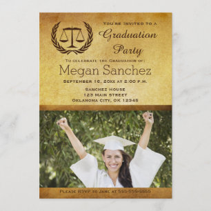 Invitación Escalas clásicas de la graduación del colegio de