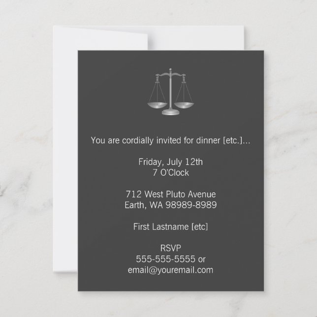 Invitación Escalas de justicia (Anverso)