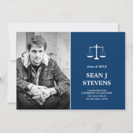 Invitación Escalas de Justicia Derecho Graduación Foto Invita