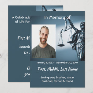 Invitación Escalas de la Justicia de recuerdo conmemorativo d