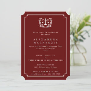 Invitación Escalas de la Ley JD Rojo/Blanco + Graduación de C