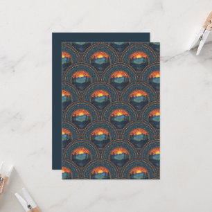 Invitación Escalas de Mandala de Mandala para el atardecer vi