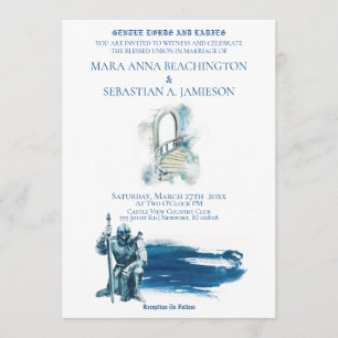 Invitación *~* Escaleras Castillo Medieval Fantasía Boda Caba