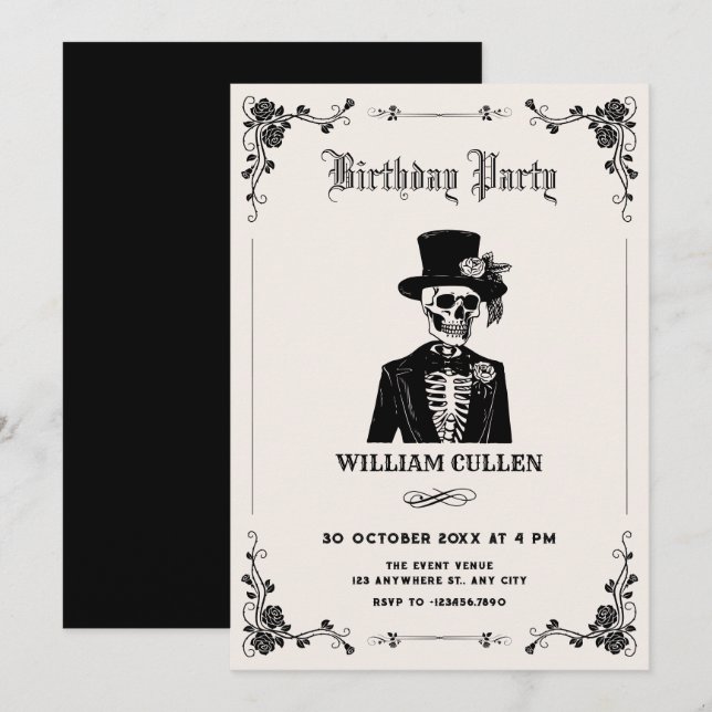 Invitación Escándalo (Anverso / Reverso)