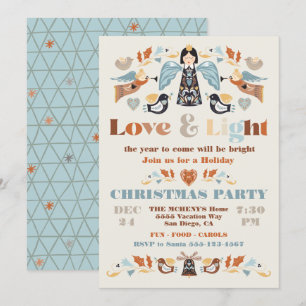 Invitación Escándalo arte folclórico Amor y Navidades ligeros