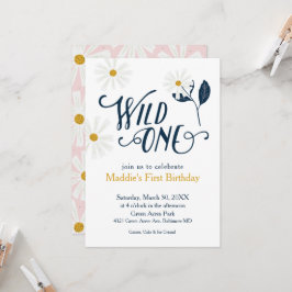 Invitación Escándalo lindo Daisy Wild Un Primer Cumpleaños
