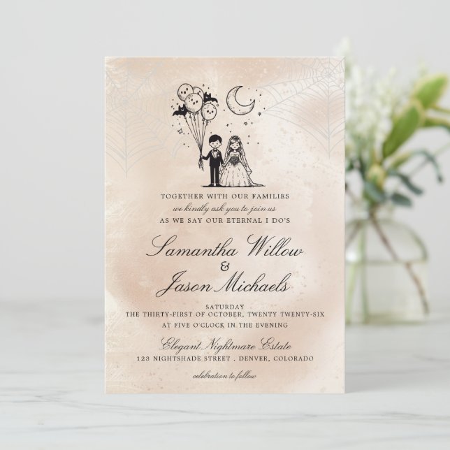 Invitación Escandaloso Boda de pareja (Anverso de pie)