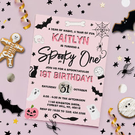 Invitación ¡Escandaloso! Chicas Halloween 1º cumpleaños