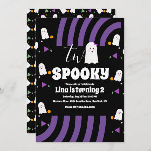 Invitación Escandaloso Fiesta fantasma de dos letras groovy