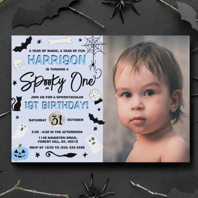 Invitación ¡Escandaloso! Fotos de primer cumpleaños de Hallow (Subido por el creador)