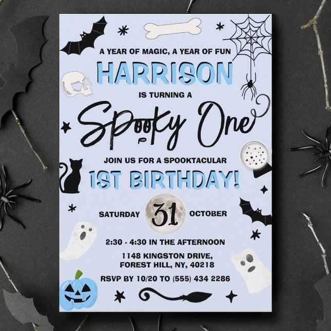 Invitación ¡Escandaloso! Halloween masculino 1º cumpleaños (Subido por el creador)